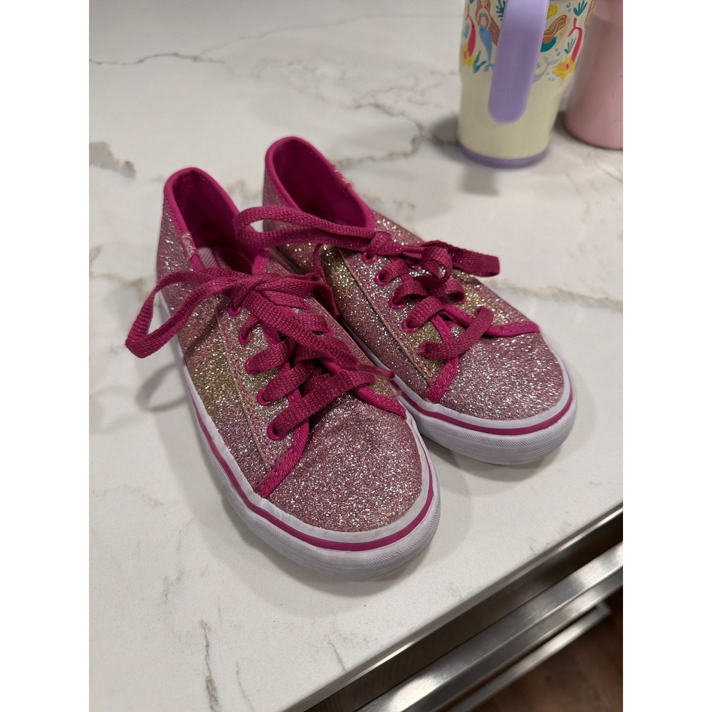 Keds Girls Sneaker Shoes Double Up Pink Glitter 1 Kids Sneakers